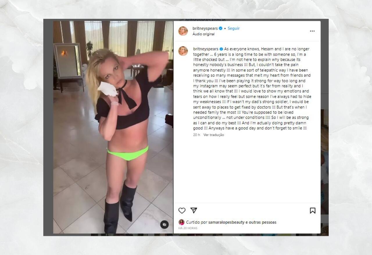 publicação do Instagram de Britney Spears